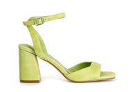 sandalias de ante con cierre en el tobillo green