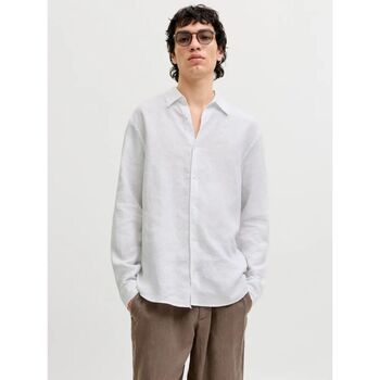 Jack & Jones Camisa manga larga 12293563 LAWRENCE LINEN-BRIGHT WHITE para hombre