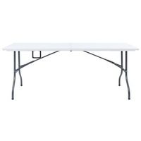 mesa de jardinrmesa para exterioresrmesa de patio plegable hdpe blanco 180x72x72 cm