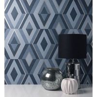 papel pintado lavable geometrico moderno con detalles metalizados - diamond palace 680909 de gaulan - rollo de 10 m x 053 m