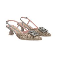 ras zapatos de tacon medio mujer - azul talla 38