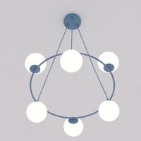 lampara de techo laster azul 6 luces