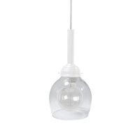 lampara de suspension vidrio  blanco d15 cm
