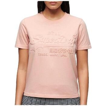 Superdry Camiseta T-shirt Embossed Vl Relaxed à manches courtes para mujer