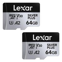 microsd lexar professional silver plus 64gb pack 2x uhs-i v30 205mbs resistente