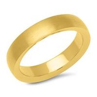 anillo de acero inoxidable chapado en oro de 49 mm de ancho