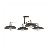 lampara de techo briana negro 4 luces