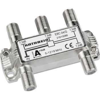 Divisor de cables Kathrein EBC 04/G 75 Ω 5-1218 MHz Plata F