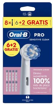 Oral-B Recambios Cepillo Eléctrico Pro Sensitive Clean 6+2 uds GRATIS