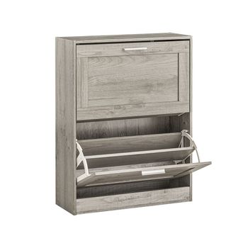 Zapatero con 2 solapas madera gris