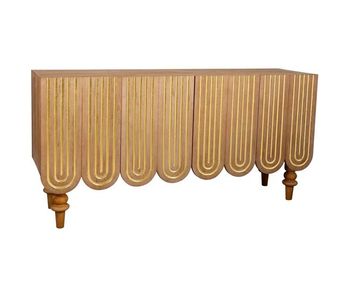 Recibidor de madera marrón 160x42x81