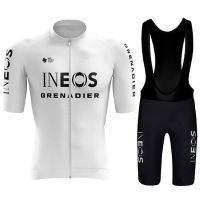 conjunto de ropa de ciclismo blanca del equipo profesional ineos grenadiers para verano jersey de ciclismo para hombre traje de ciclismo de carretera pantalones cortos con tirantes para bicicleta