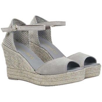 La Valeta Alpargatas Charlene Peep Toe Gris para mujer
