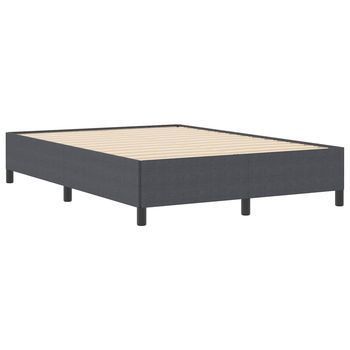 Estructura De Cama Gris Oscuro 140 X 190 Cm Telas De Pana