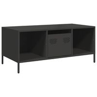 mesa de cafe - mesa de centro acero laminado en frio negro 1015x50x435 cm