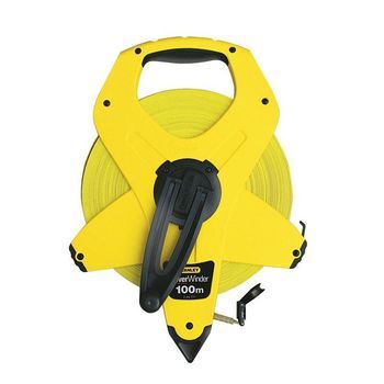 Stanley 2-34-777 Cinta Métrica 100 M Plástico Negro, Amarillo