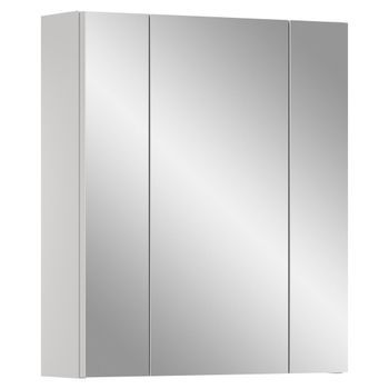 Mueble De Almacenamiento Con Espejos – Blanco Lacado – Kleankin