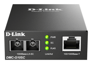 CONVERTIDOR DE MEDIOS MONOMODO 100/1000 BASE-T A 1000 BASE-LX (SC) 10KM POWER 5V