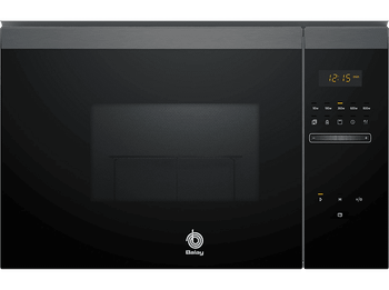 Microondas con grill integrable - Balay 3CG4175G3, 900 W, 5 niveles, 25 l, Limpieza Hidrolítica, Control deslizante, Negro Grafito