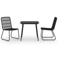 juego de comedor para jardin 3 uds  mueble jardin mesa y sillas ratan sintetico y vidrio