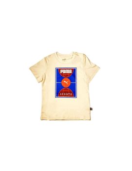 Camiseta Puma Bppo Basket Blank Ba Infantil Beige