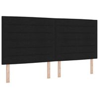 cabecero led con tiras led con cabecera negro 200 cm tela vidaxl
