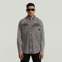 g-star raw camisa manga larga d23616-d540-h162 sun fade graphite grey para hombre