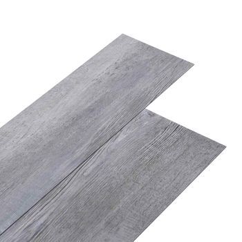 Laminas De Suelo De Pvc Autoadhesivas Madera Gris Mate Vidaxl