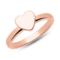 anillo mujer corazon plata 925 bano de oro rosa