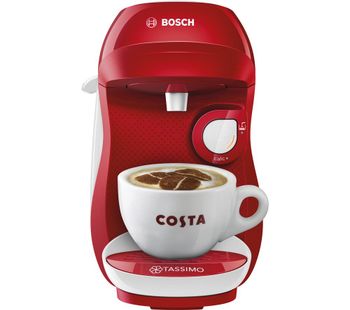 TASSIMO by Bosch Happy TAS1006GB Coffee Machine - Red & White, Red