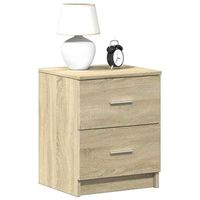 mesitas de noche 2 uds - dormitorio - madera de ingenieria - roble sonoma 40x36x50cm