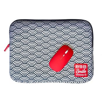 Smile Kimono Sleeve Bundle Funda Seigaiha para Portátil hasta 14
