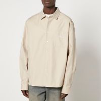 axel arigato flow logo-embroidered twill overshirt - l