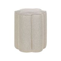 puf moderno redondo tejido lino dormitorio sala de estar beige tappen
