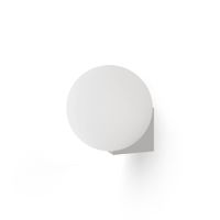 aplique de pared moderno con esfera de cristal opal y cromo ip44 g9