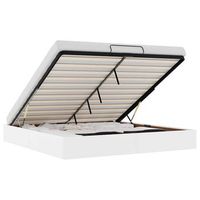 estructura de cama otomana sin colchon blanco 160x200cm vidaxl