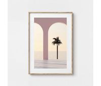cuadro palmera arco 35x50cm diseno tropical
