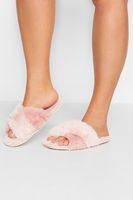 zapatillas pelo rosa tiras cruzadas