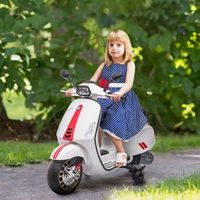 moto electrica infantil vespa 6v con luz y musica aiyaplay