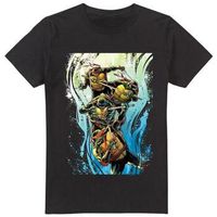 teenage mutant ninja turtles camiseta cool rainbow warriors para hombre