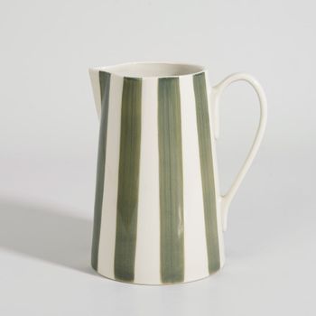 Jarra de cerámica blanca y verde 1,8L