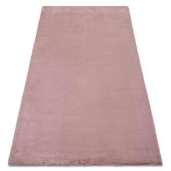 Alfombra Bunny Rosa Imitación De Piel De Conejo 80x150 Cm