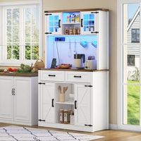aparador buffet - mueble para cocina - mdf - marron y blanco 100x40x172cm