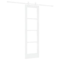 puerta corredera 61 x 1985 cm madera de pino maciza y vidrio vidaxl