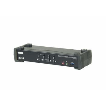 Conmutador KVM ATEN CS1924M 4 Puertos USB 3.0 DisplayPort 4K MST con Cables