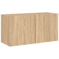 mueble para tv de pared roble sonoma 80x30x41 cm vidaxl