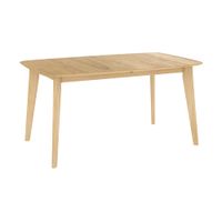 mesa de comedor extensible de madera clara 6-8 personas
