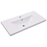 lavabo encastrado de ceramica blanco 81x395x185 cm vidaxl