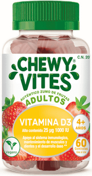 Chewy Vites Adulto Vitamina D +4Años 60 Gominolas