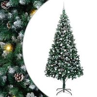 arbol de navidad artificial verde 240 cm pvc y acero y plastico vidaxl